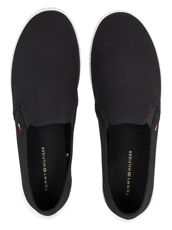 Слипперы с закругленным носком Tommy Hilfiger Shoes, черный — фото 3