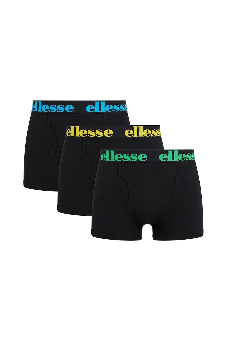 

Боксеры с логотипом на поясе - 3 пары Ellesse, черный