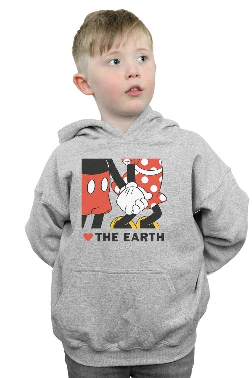 

Толстовка с Микки Маусом в форме сердца и земли Disney, серый