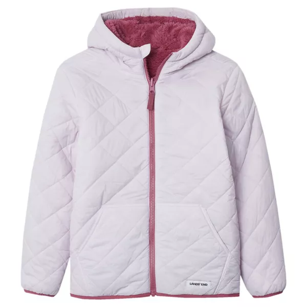 

Детская водонепроницаемая куртка из шерпы для детей 4-20 лет Lands' End, цвет lilac rose violet