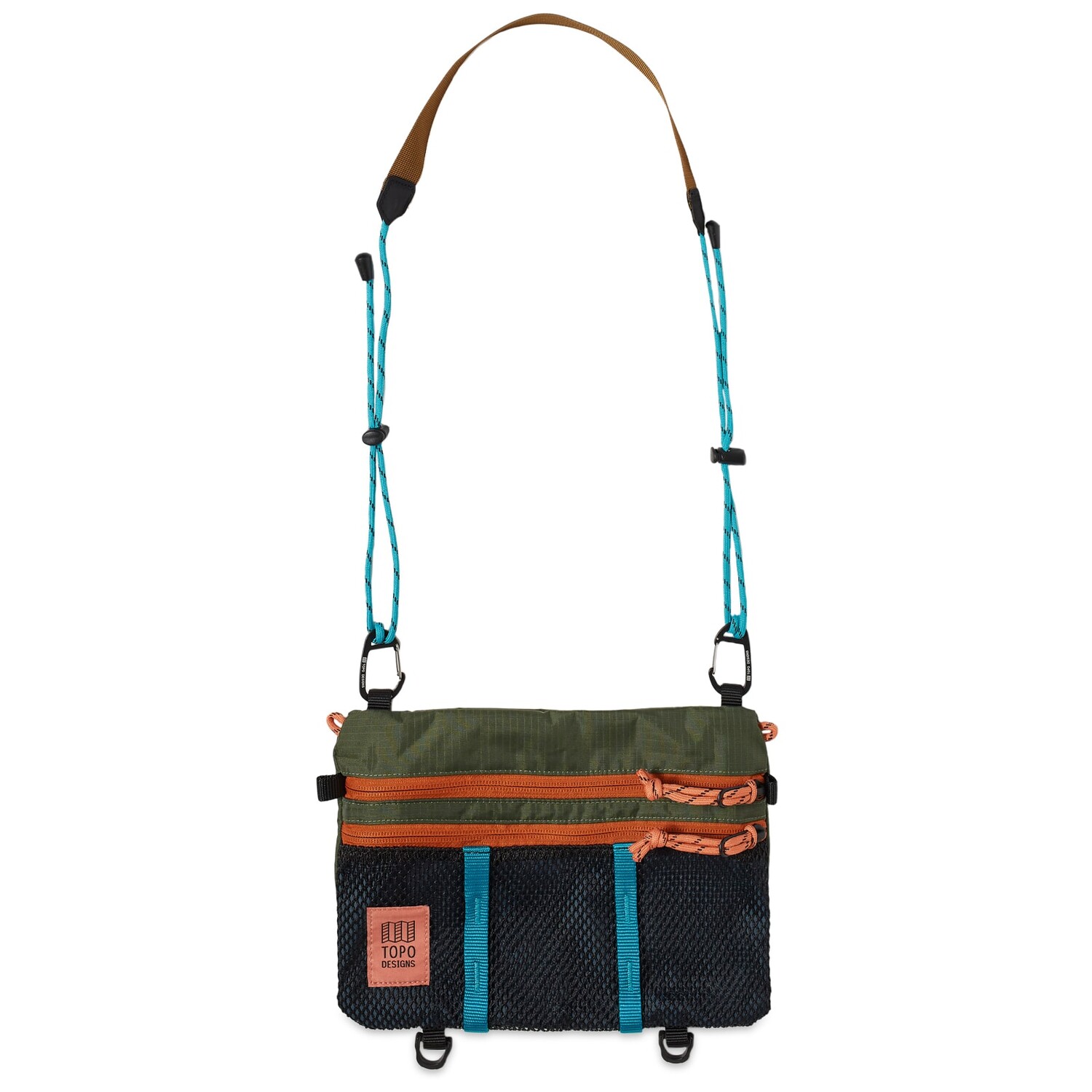 

Сумка через плечо Topo Designs Mountain Accessory Shoulder Bag, цвет Olive & Pond Blue