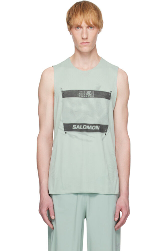 

Синяя майка Salomon Edition Crewneck MM6 Maison Margiela