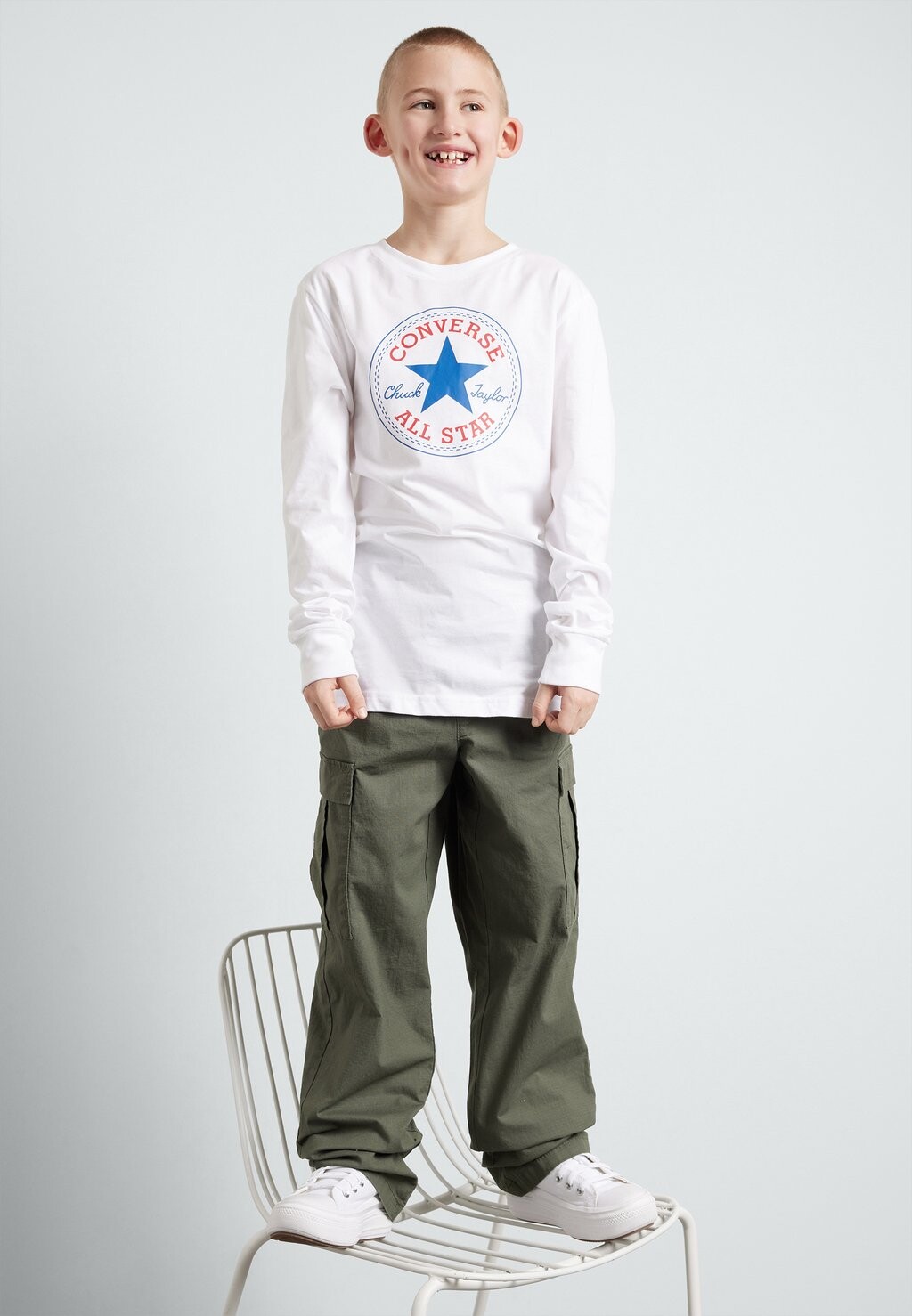 Футболка с длинным рукавом Chuck Patch Long Sleeve Tee Unisex Converse, белый — фото 2