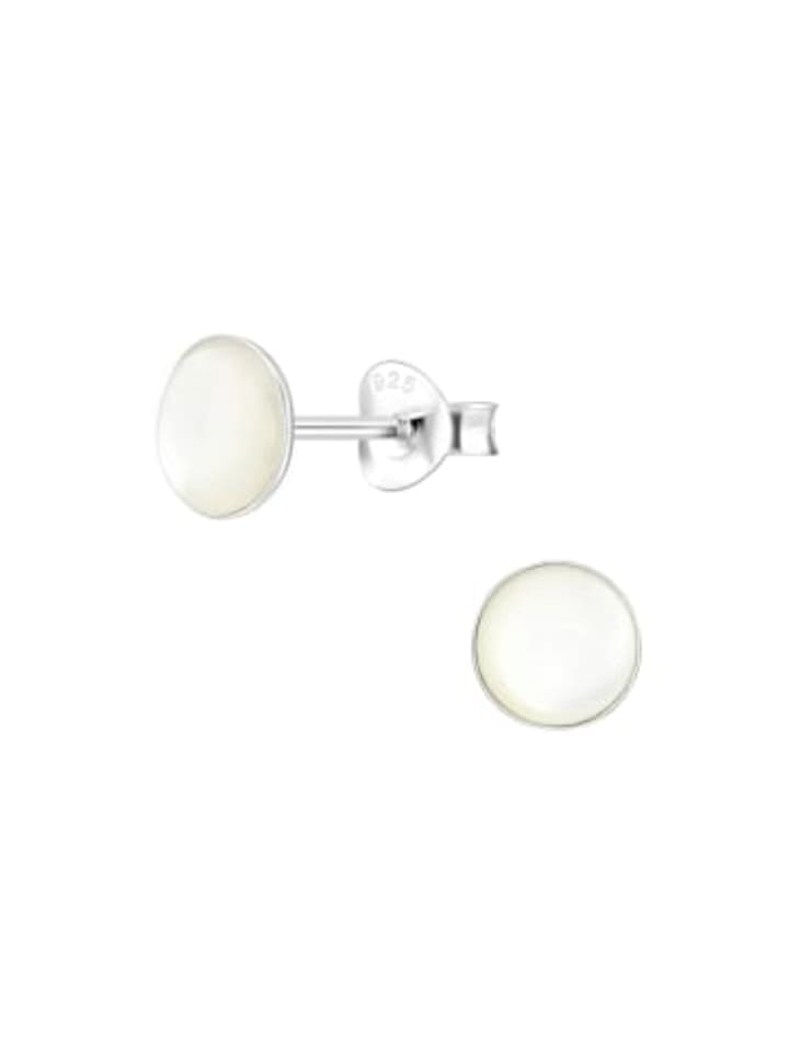 

Alexander York Белые перламутровые серьги-гвоздики, 6 мм, из серебра 925 пробы, комплект из 2 штук