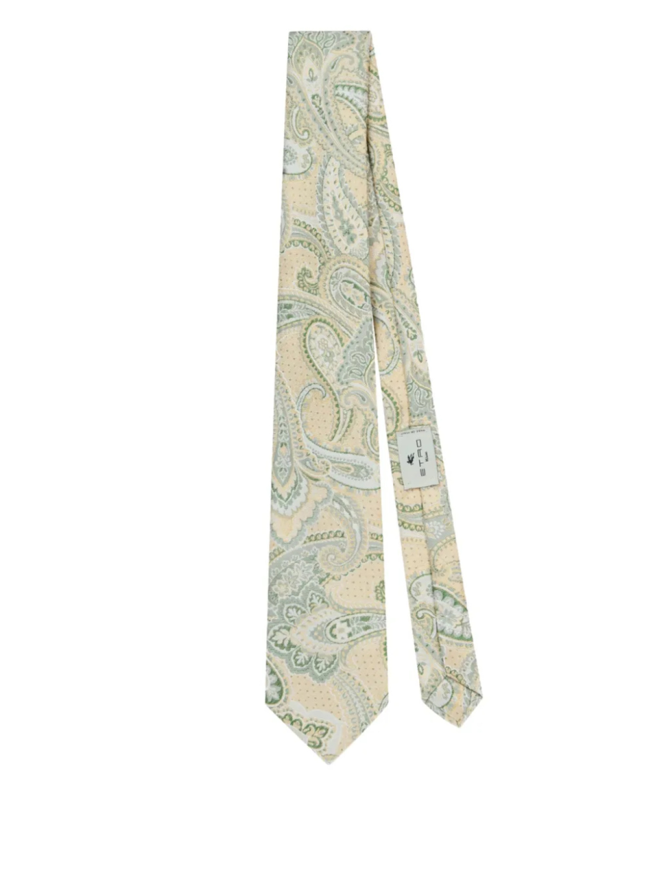 

ETRO жаккардовый галстук с узором пейсли, зеленый