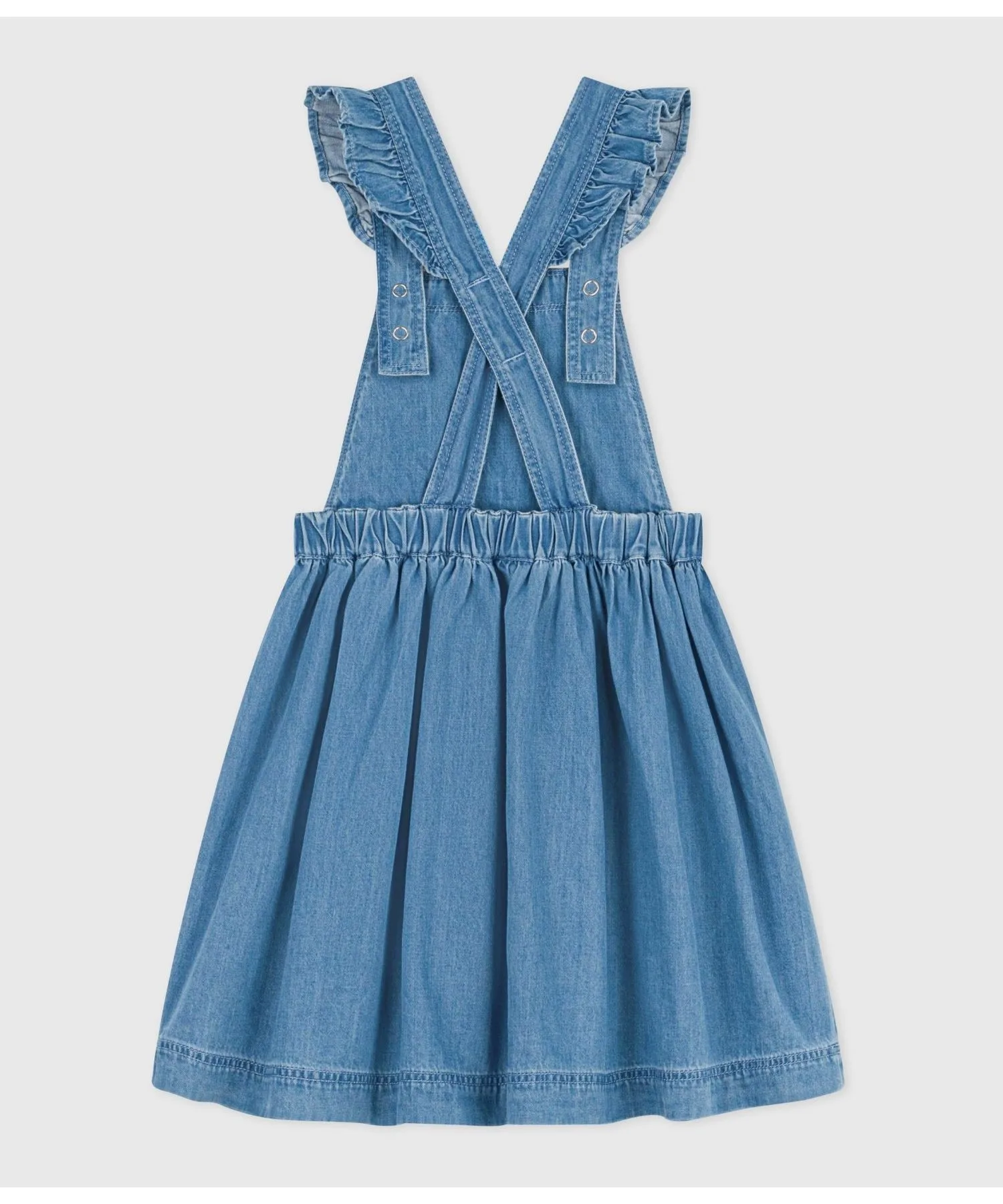 Детская джинсовая юбка-сарафан Petit Bateau — фото 3