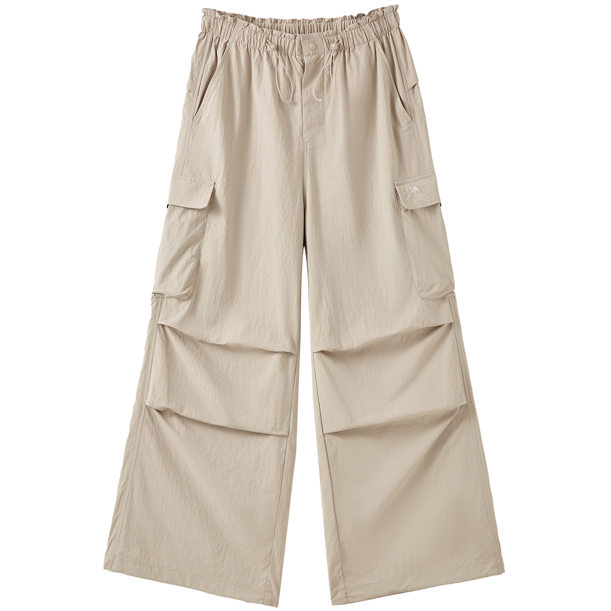 

Штаны Parachute Loose Fit с охлаждающим эффектом, водоотталкивающие, износостойкие, дышащие, карго, женские CAMEL, truffle серый