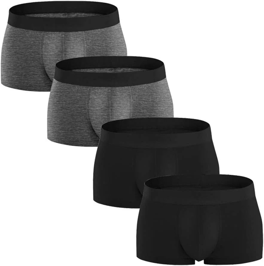 Боксеры, хлопковые, Black, gray