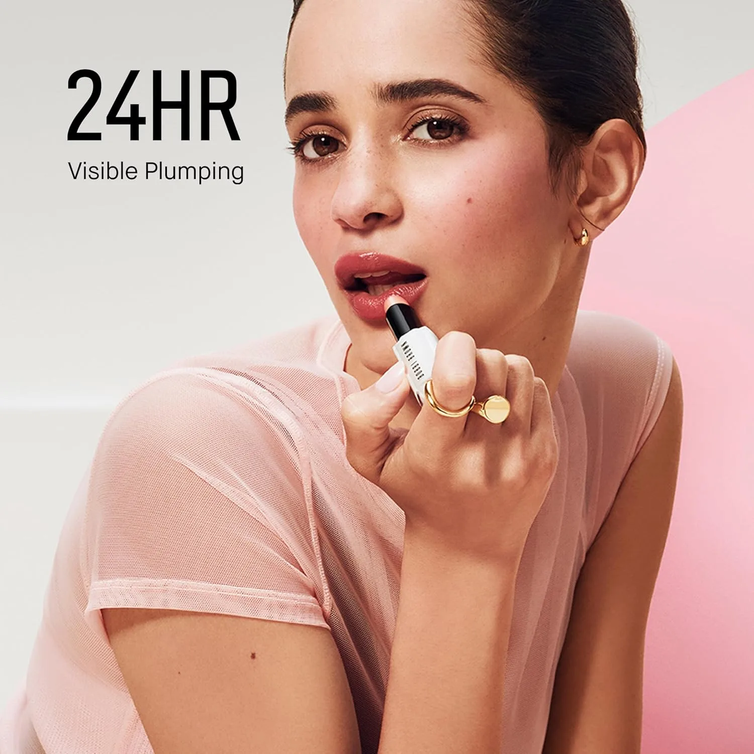 Bobbi Brown Extra Lip Tinted Balm | Увлажняющий бальзам для губ с технологией увеличения объема и пептидами, 0,08 унции, 07 Bare Raspberry (A rosy tint) — фото 3