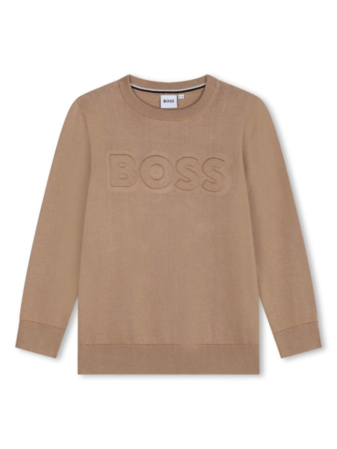 

BOSS Kidswear джемпер с тисненым логотипом, нейтральный цвет