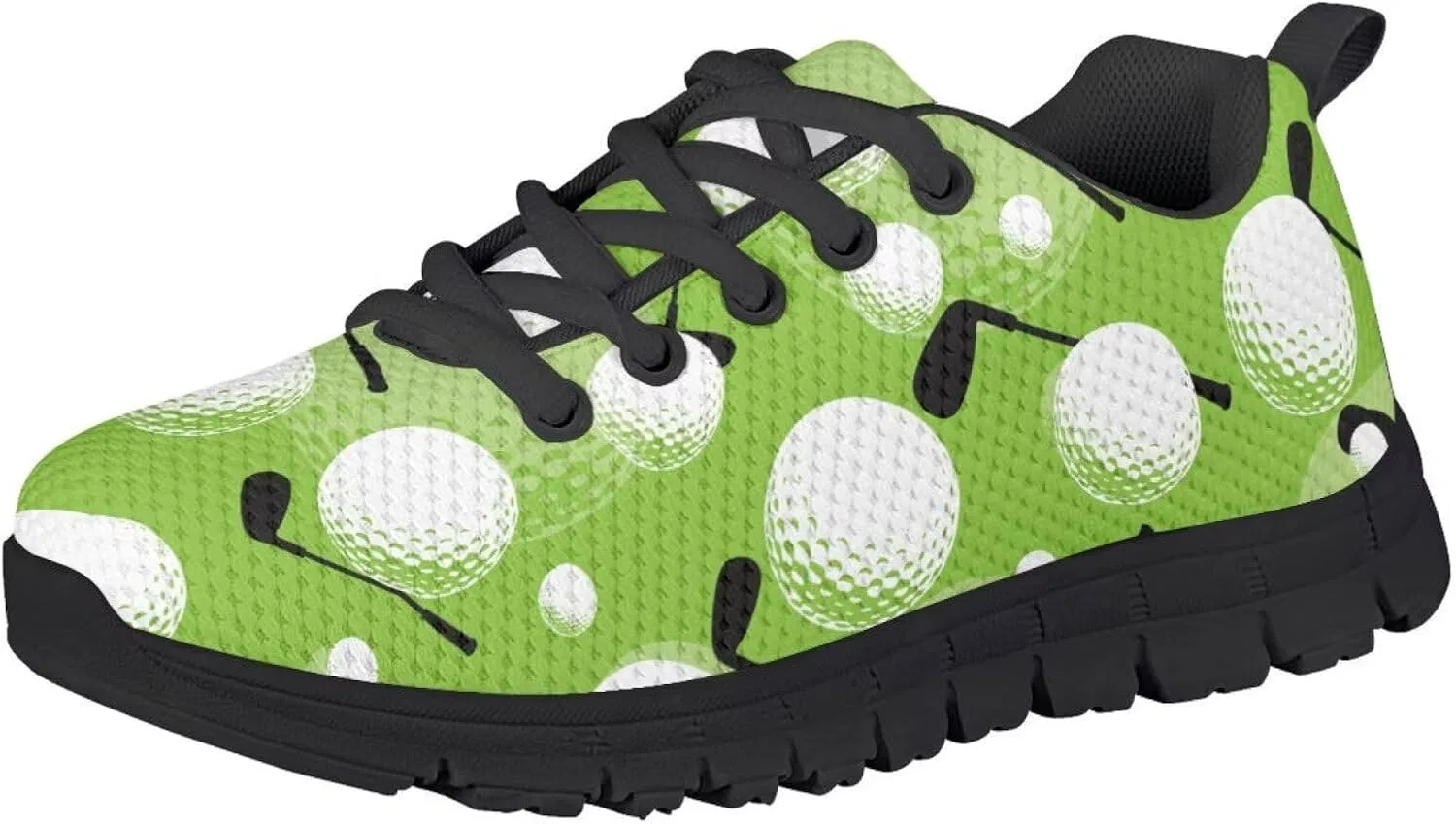 Детские кроссовки для тенниса и бега Pointodoor, Ball-green Printed — фото 4
