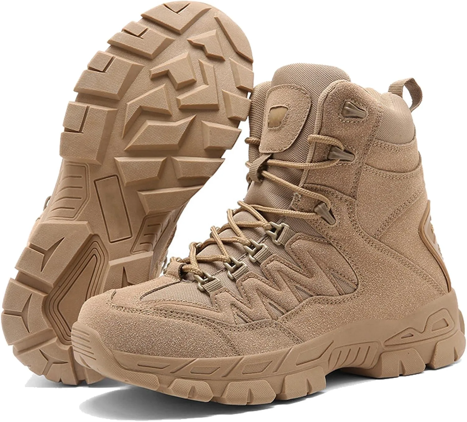 

Мужские военные тактические ботинки из замшевой кожи для армии и мотоспорта Zivopah, бежевый