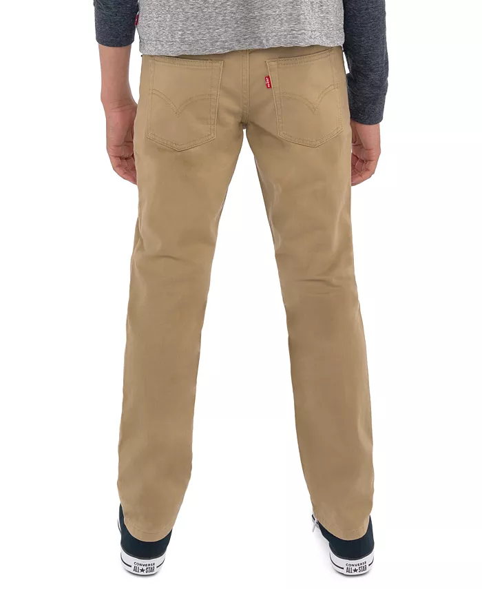 Брюки Little Boys 511 Slim Fit Five-Pocket Sueded Levi's, золотой — фото 2