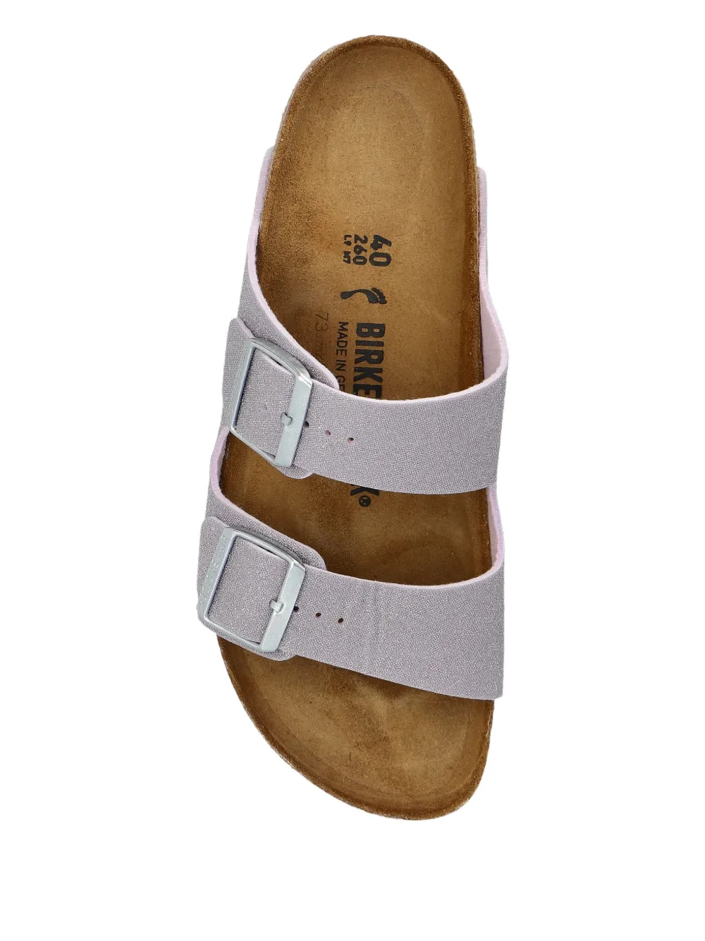 Сандалии Arizona с двумя пряжками на плоской подошве BIRKENSTOCK, фиолетовый — фото 3