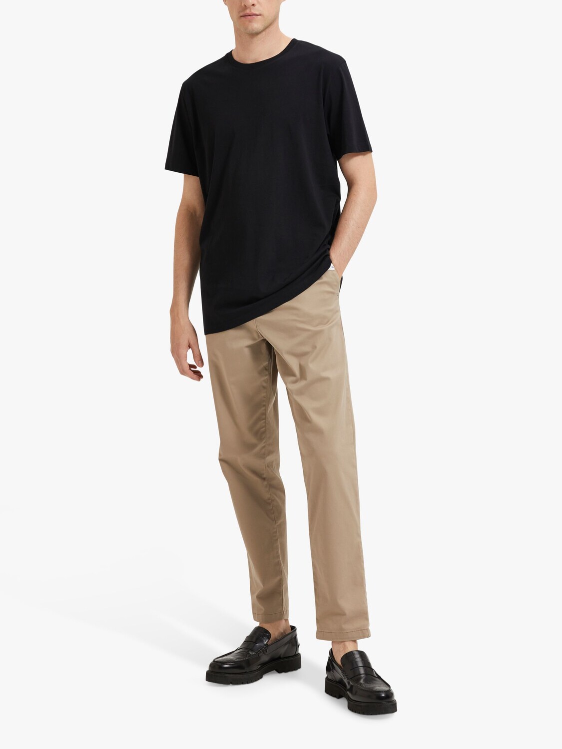 

Футболка из органического хлопка SELECTED HOMME, черный
