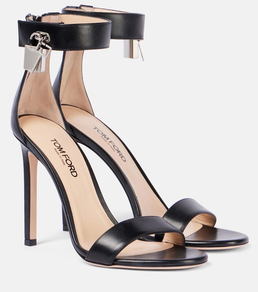 Сандалии кожаные Padlock 105 Tom Ford, черный