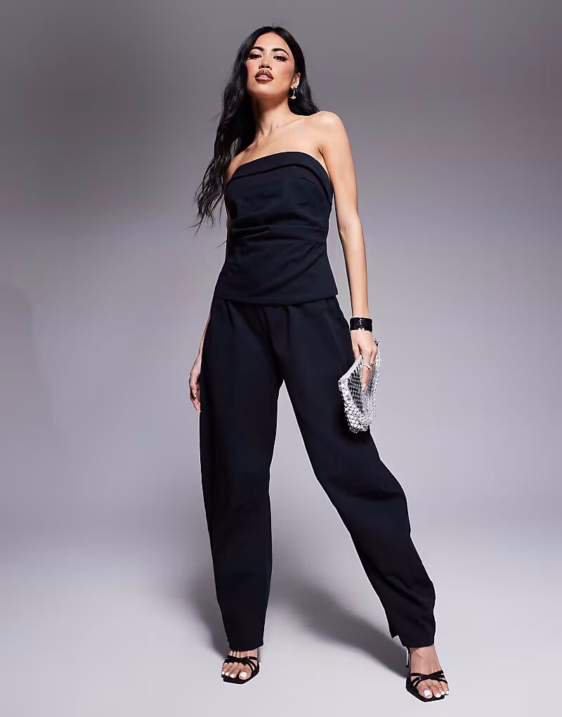 

Комбинезон-бандо ASOS DESIGN черного цвета
