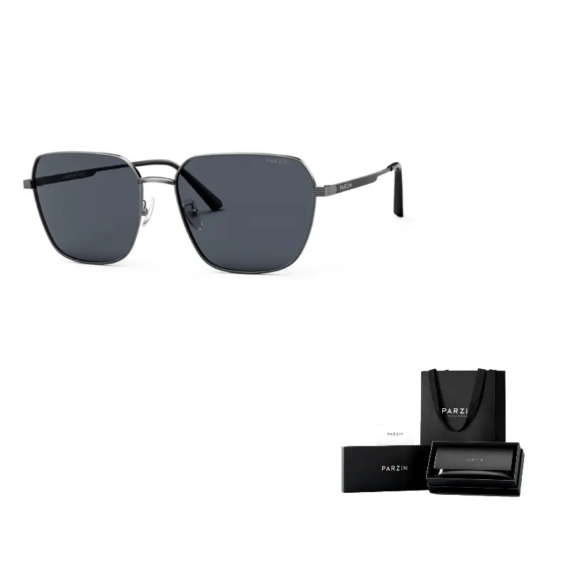 

PARZIN Авиаторские солнцезащитные очки мужские, Gunmetal Frame with Black Gray Lens[8267]