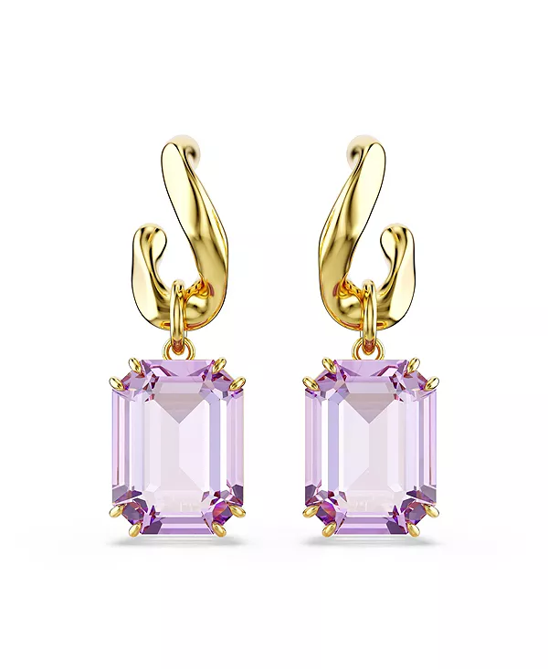 

Серьги-Подвески Millenia с золотым покрытием Swarovski, purple
