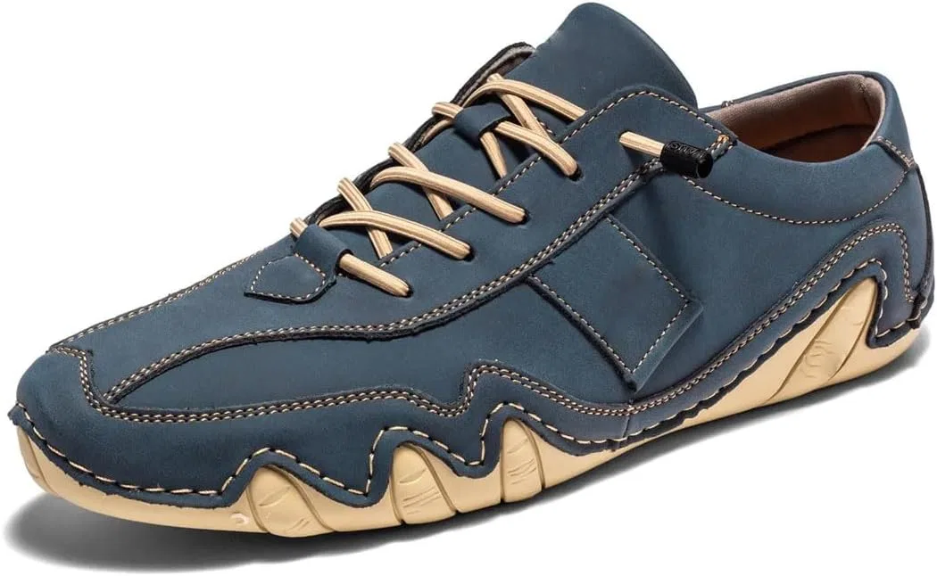 Мокасины кожаные повседневные мужские Loafers, красный