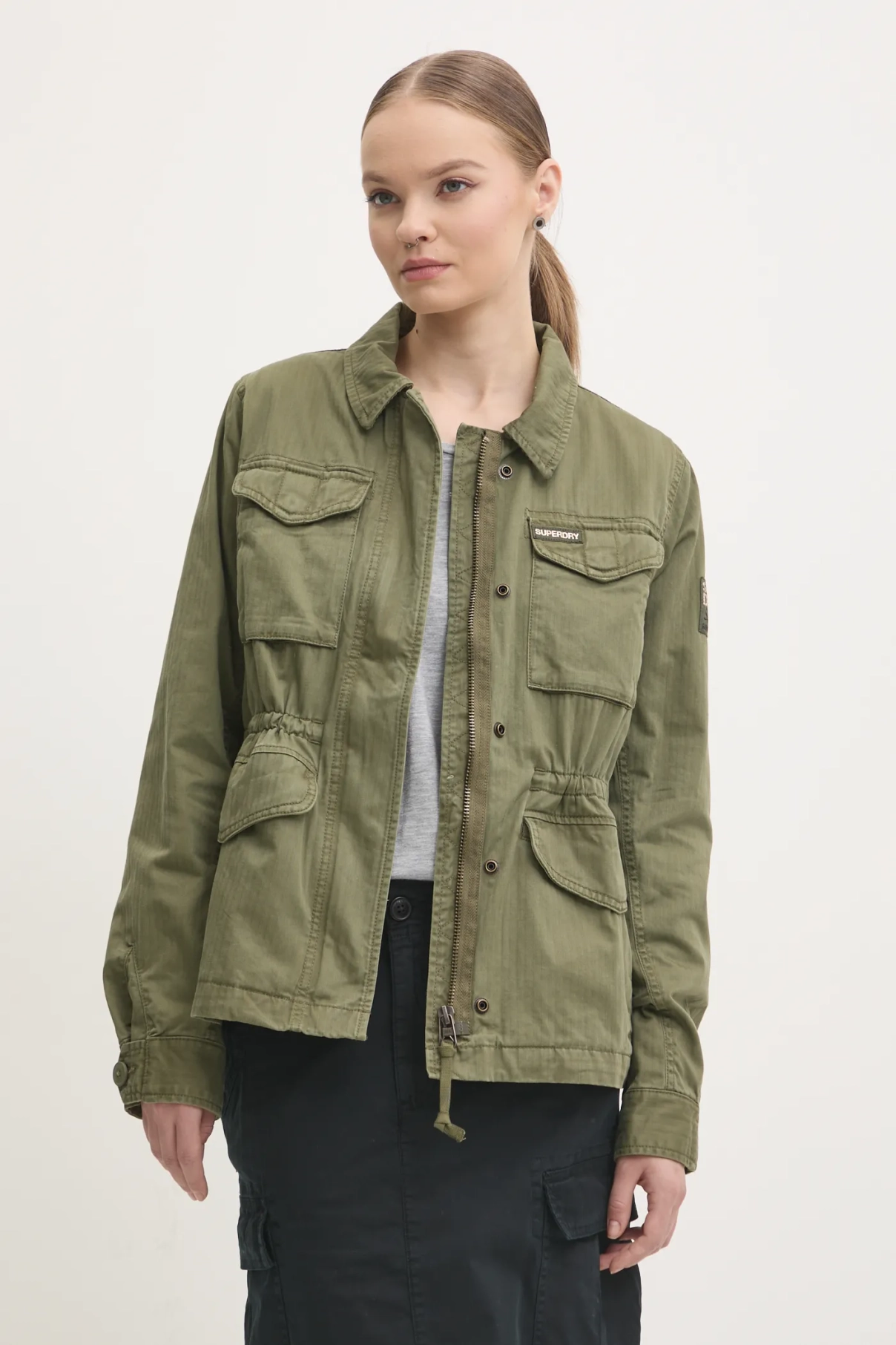

Хлопковая куртка Superdry, зеленый