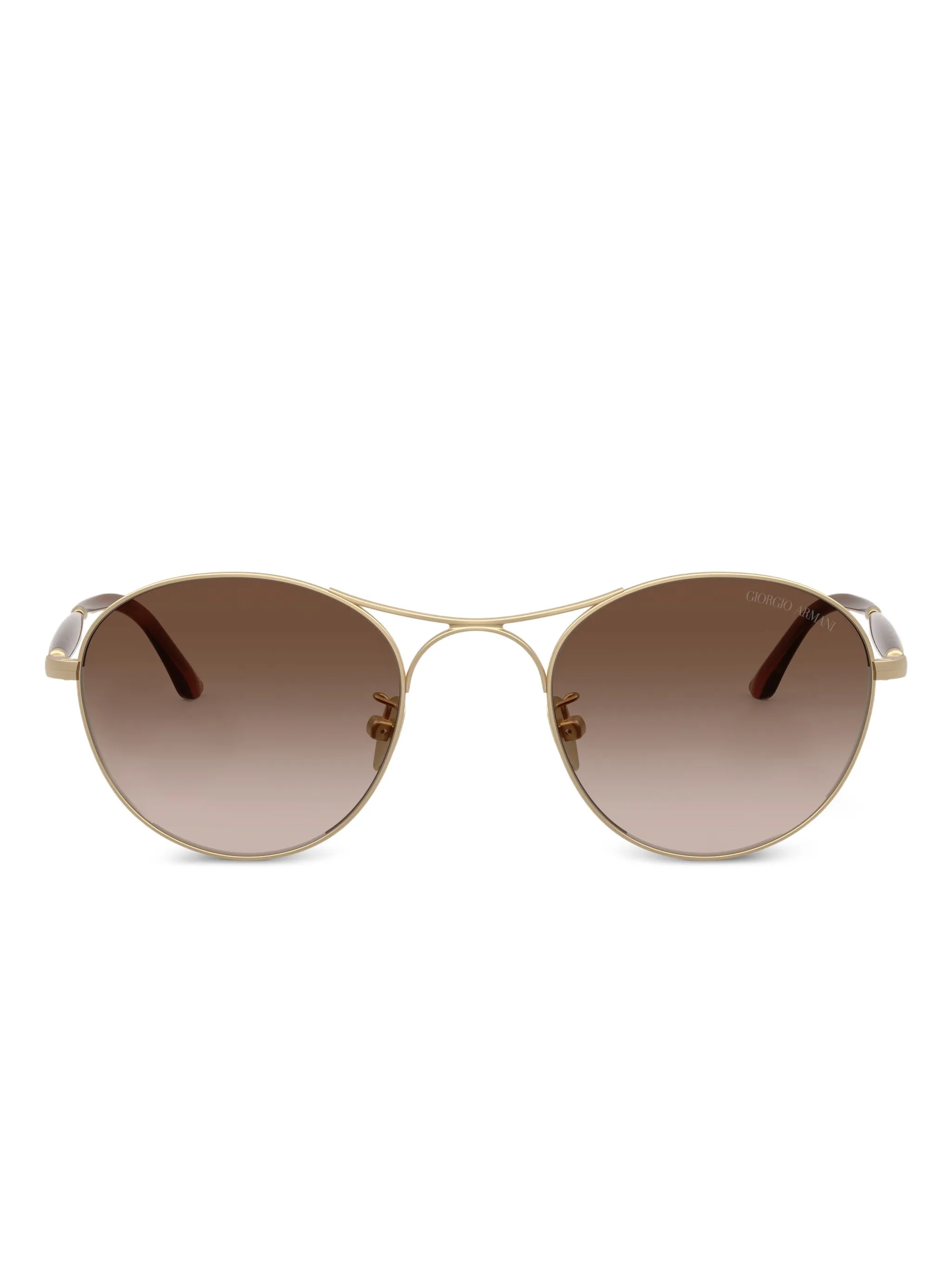 

Солнцезащитные очки в круглой оправе Giorgio Armani, черный