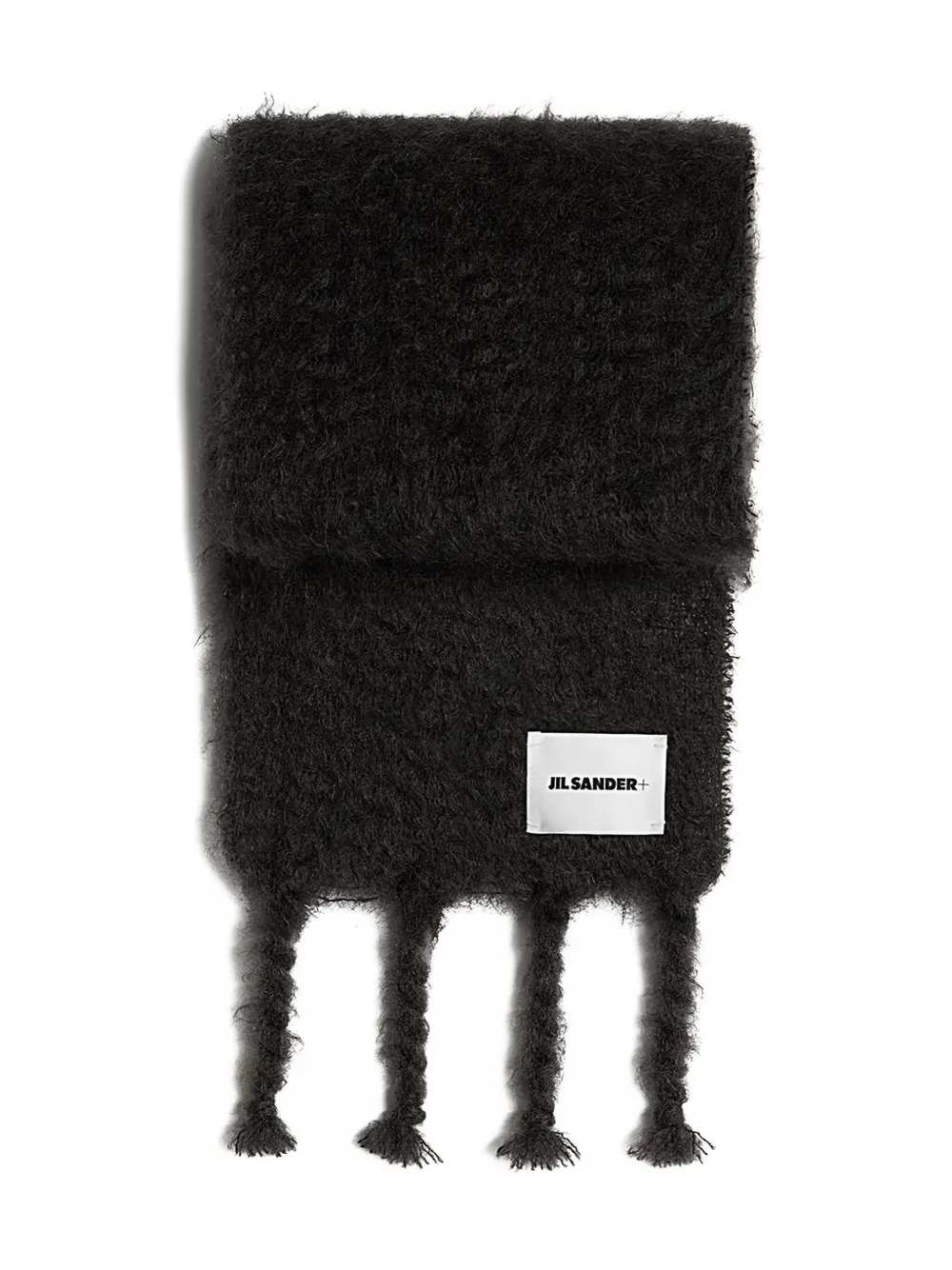 

Шарф с бахромой JIL SANDER, черный