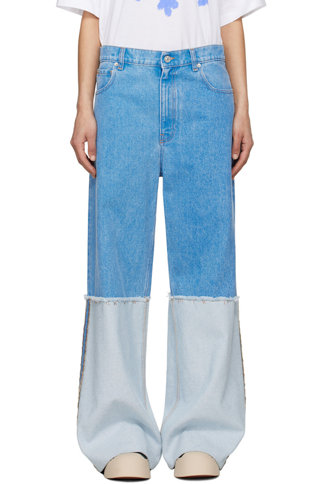 

Широкие джинсы Marni, цвет cobalt
