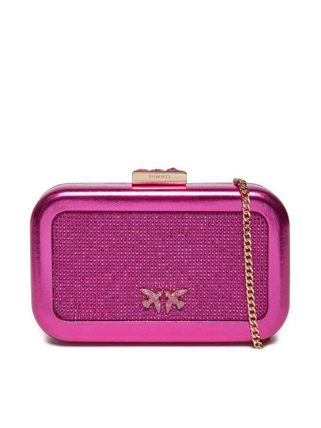 

Вечерняя сумка PINKO Greta BOX Pelle Laminata 103515 A1WD N17Y, розовый