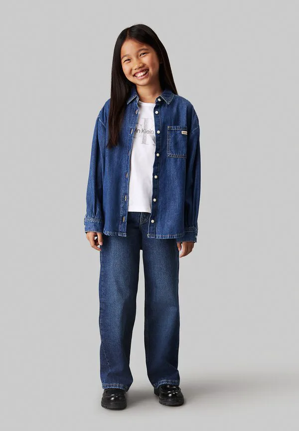 Широкие расклешенные джинсы Calvin Klein Jeans, Authentic Dark Blue Com