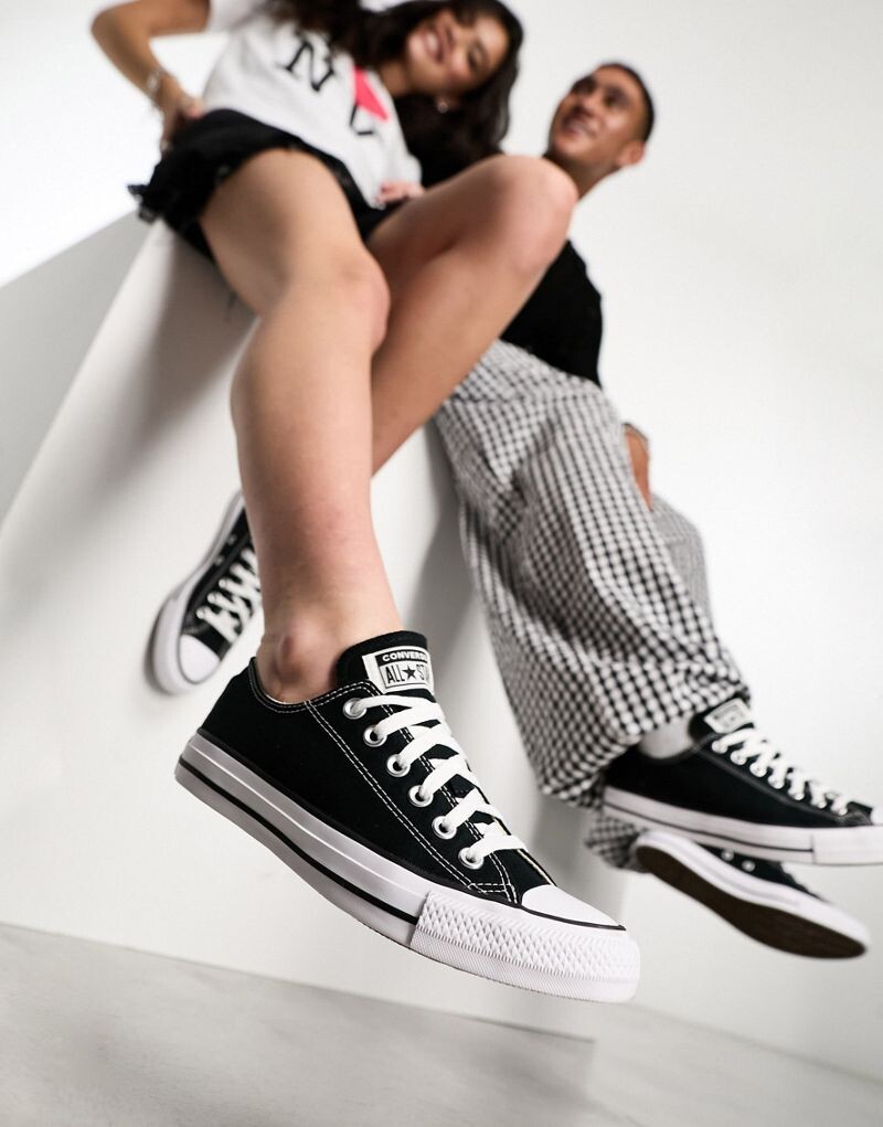 Черные кроссовки Converse Chuck Taylor All Star Ox - ЧЕРНЫЕ