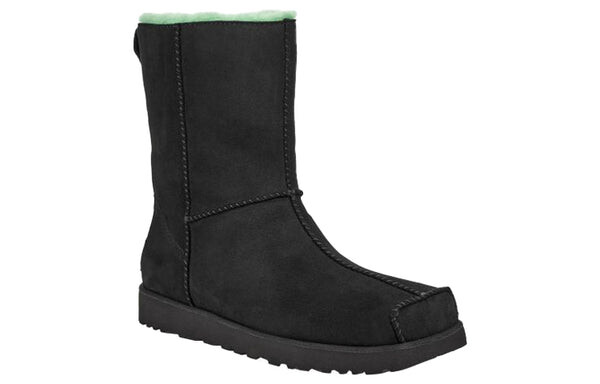 Зимние ботинки мужские Ugg высокие, черный/зеленый — фото 3