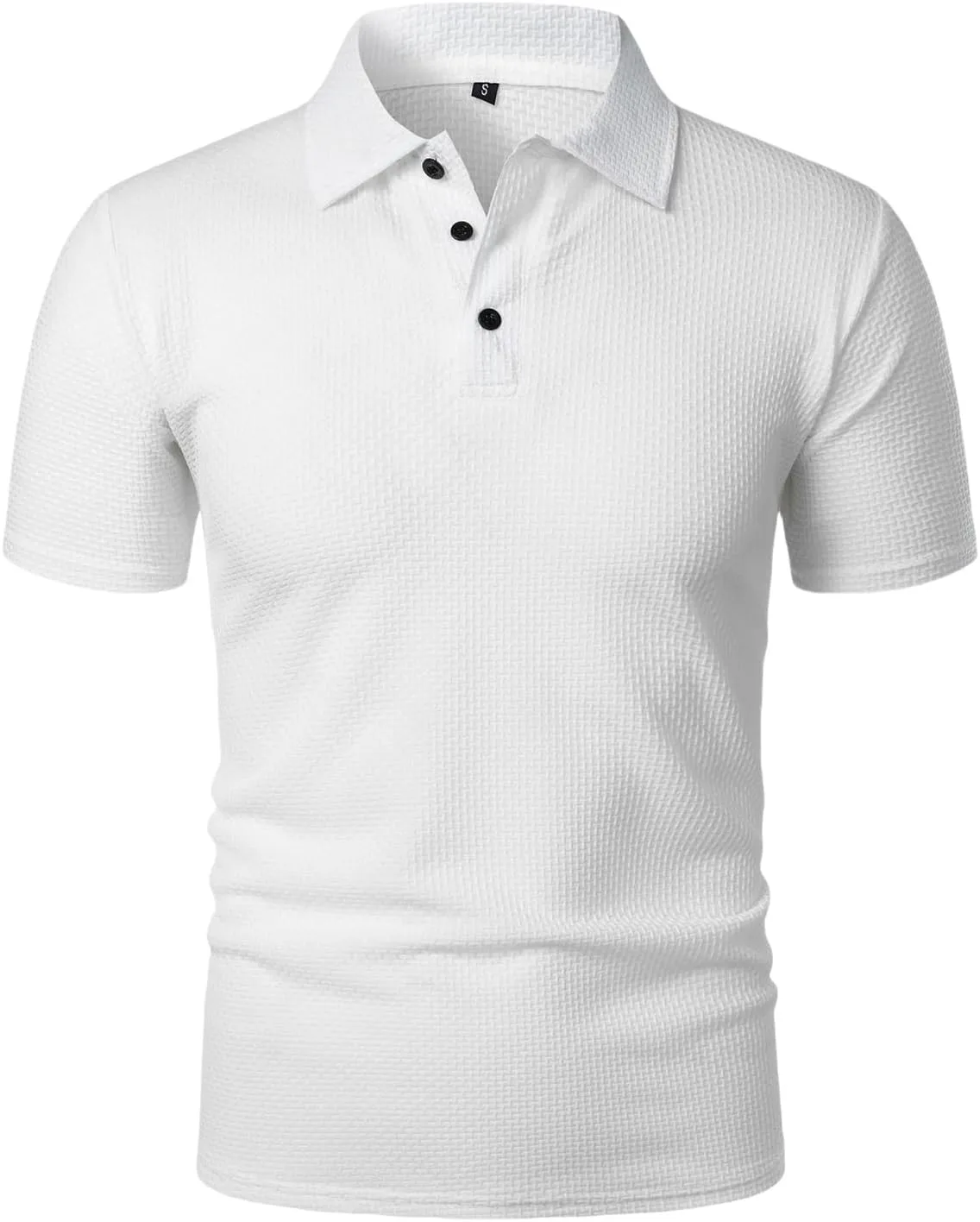 

Мужская поло для гольфа Bubble Jacquard с коротким рукавом, влагоотводящая RSZGSWS