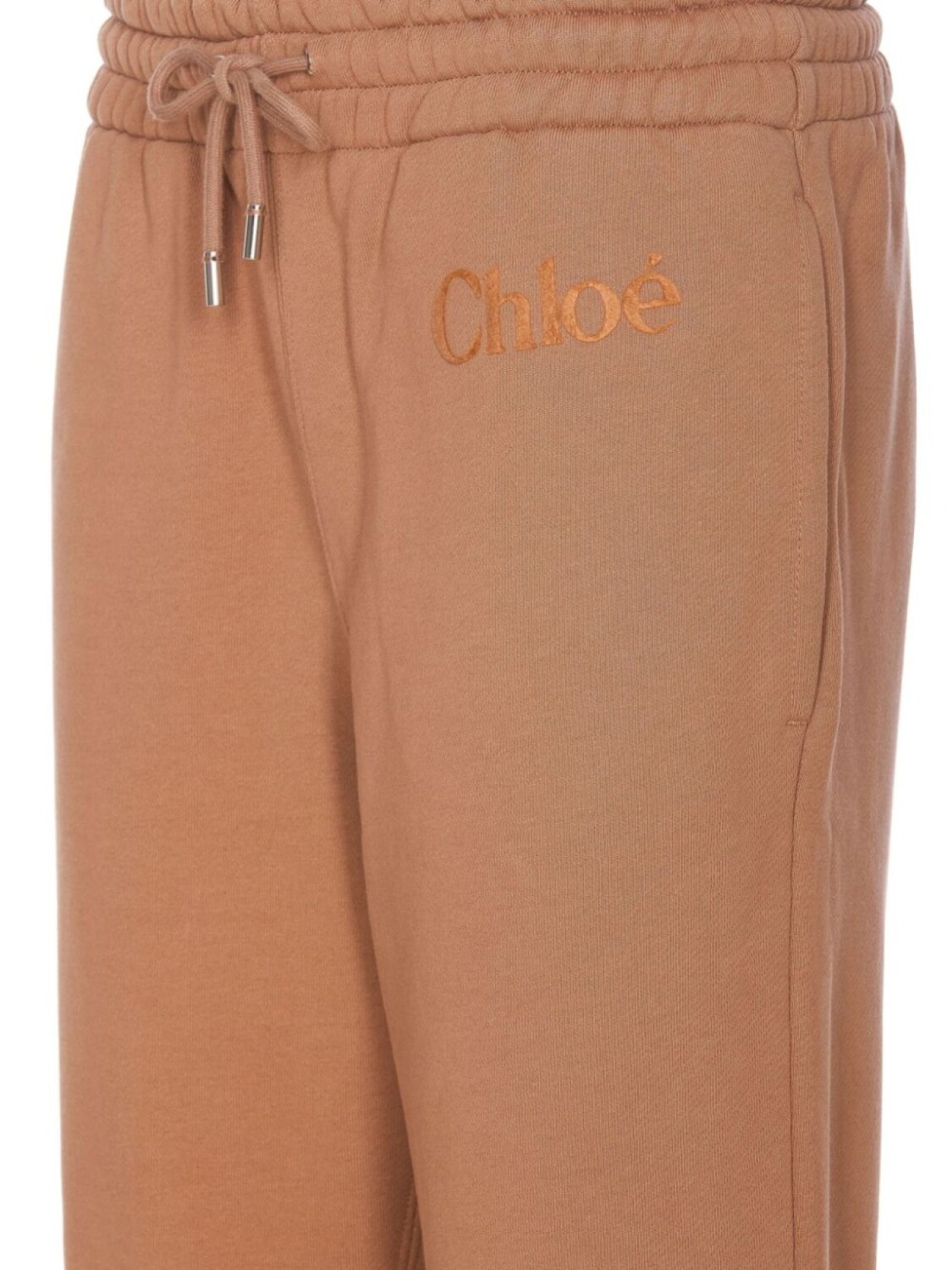 Спортивные брюки с вышитым логотипом Chloé, нейтральный цвет — фото 3