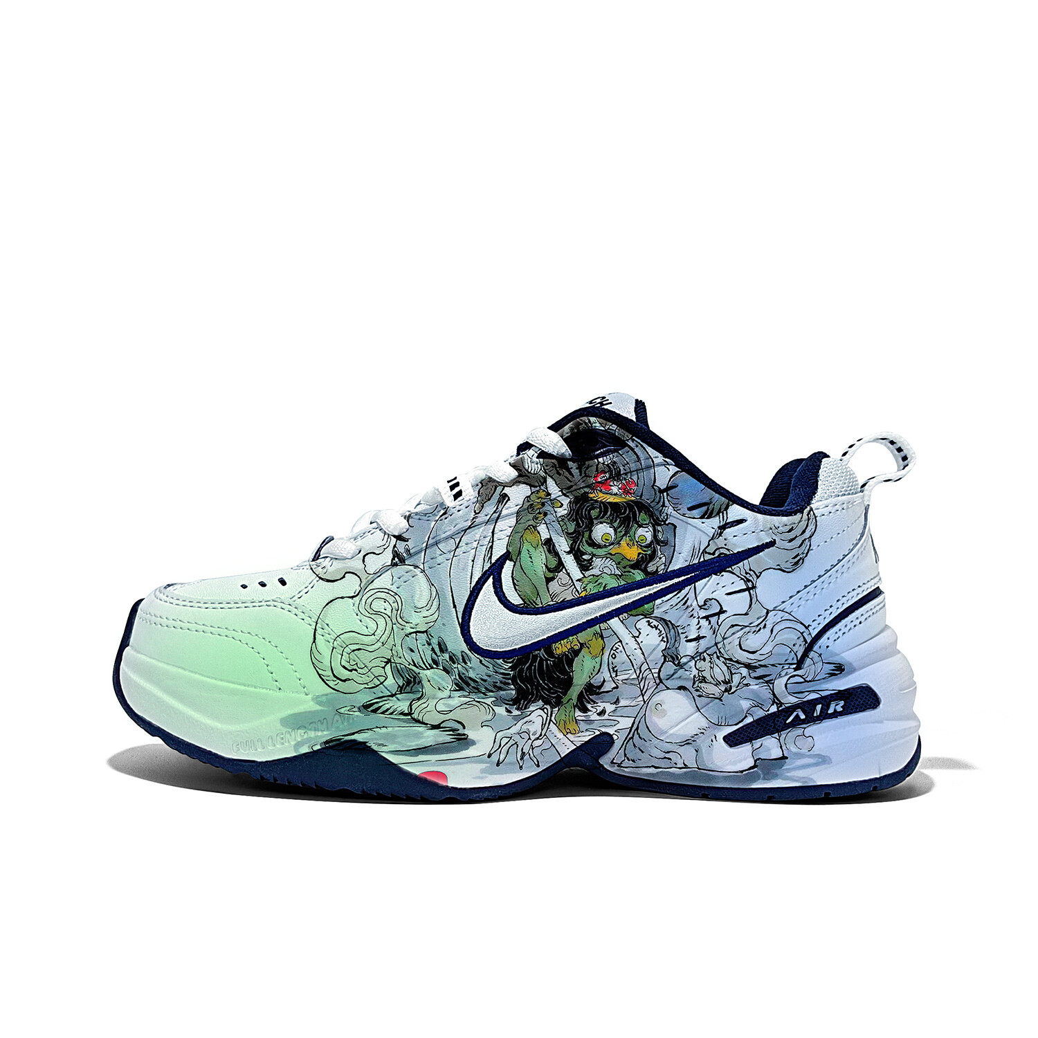 

Кроссовки Nike Air Monarch 4 Chunky Sneakers Unisex Low-top Blue/Green, зеленый