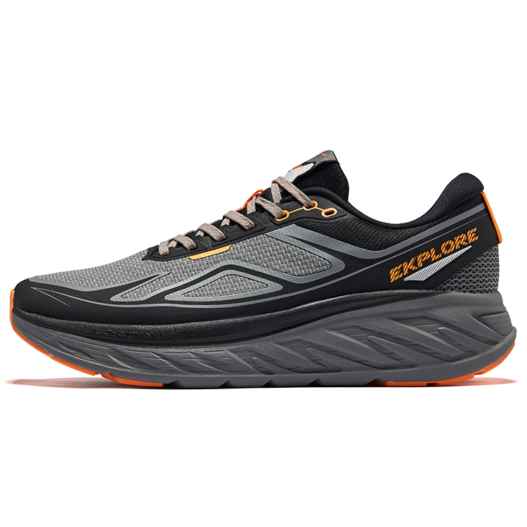 

Erke Легкие кроссовки Rebound Low Top Qidan Technology для бега, мужские, карбоновые, серые, черные