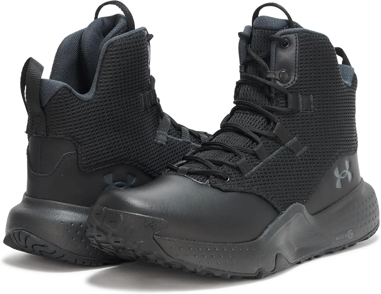 Мужские тактические и военные ботинки Under Armour Micro G Stellar Mid, черный — фото 2