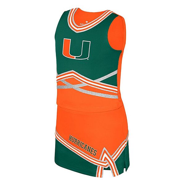 Детский двухкомпонентный сет для черлидинга Miami Hurricanes оранжевый Colosseum — фото 3