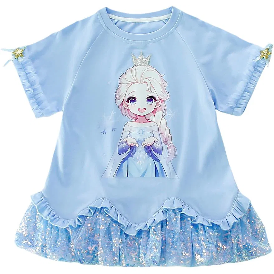 Платье детское crew neck thin short Disney, Blue