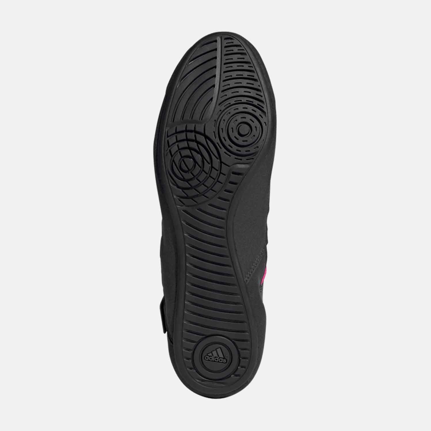 Мужские борцовские кроссовки Adidas HVC 2 для подростков, черный/розовый/угольный — фото 3