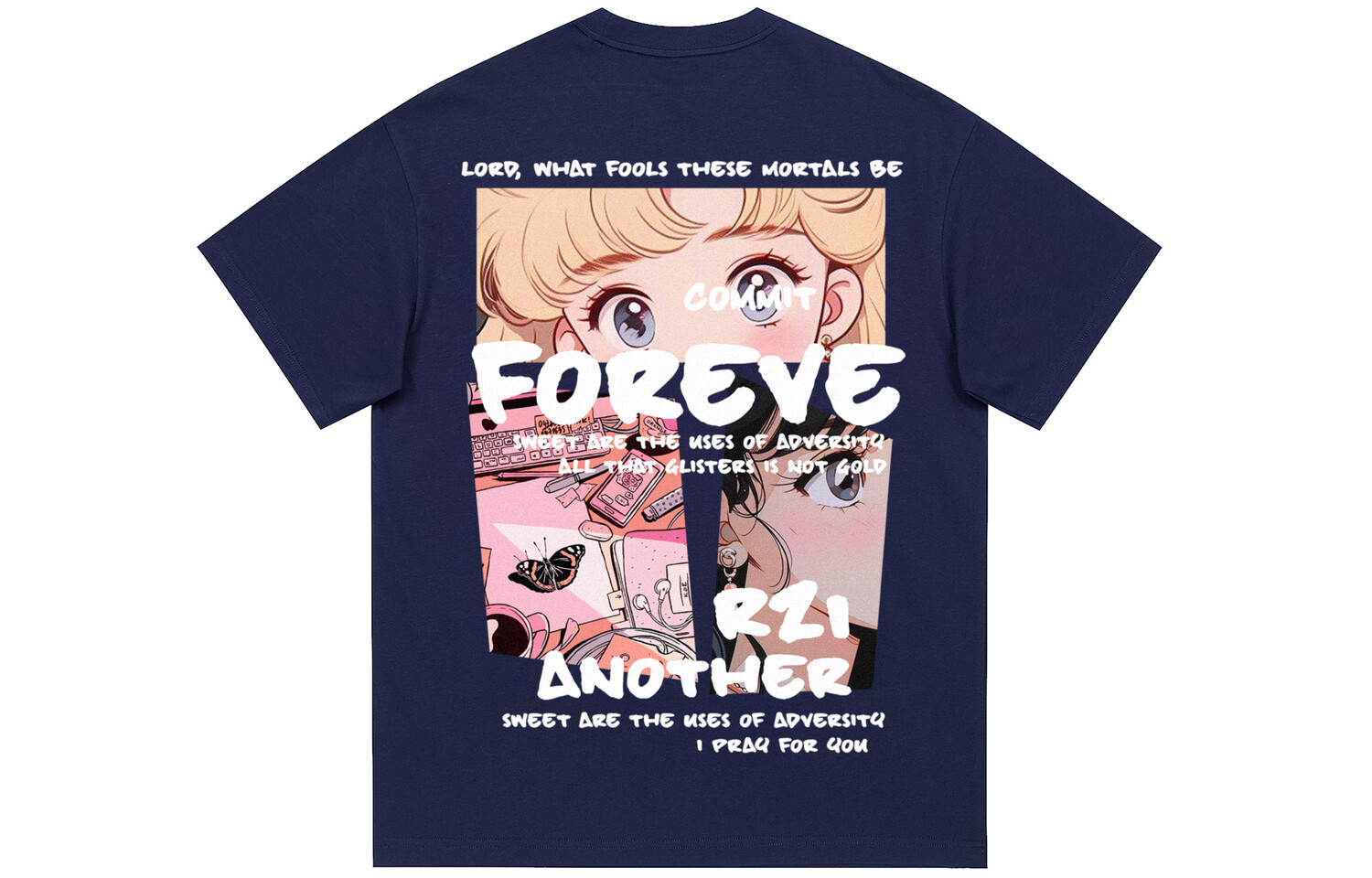 

Футболка унисекс Forever 21, темно-синий