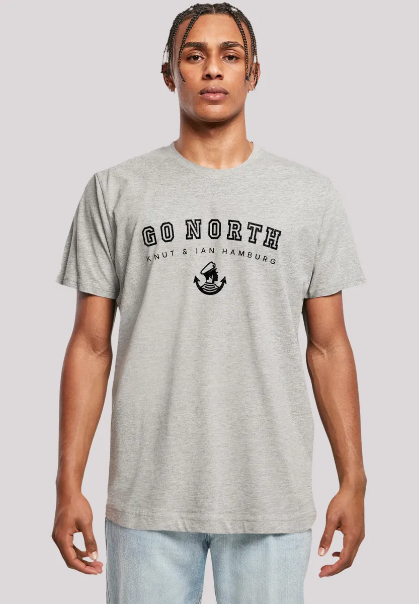 

F4NT4STIC Футболка "Go North", принт, серый