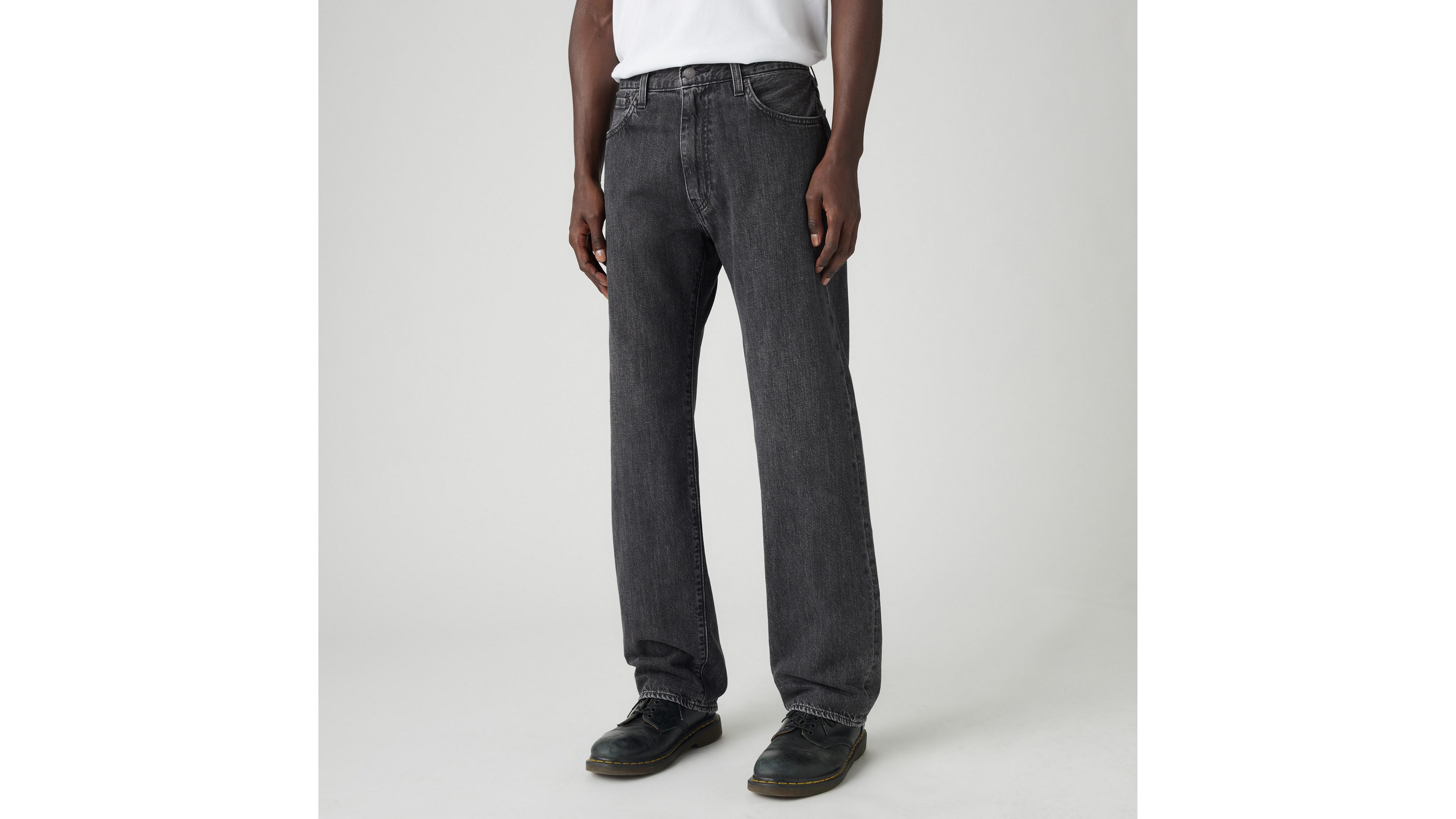555 Свободные прямые мужские джинсы из льна и денима Levi's, цвет We Good In The West - Black — фото 2