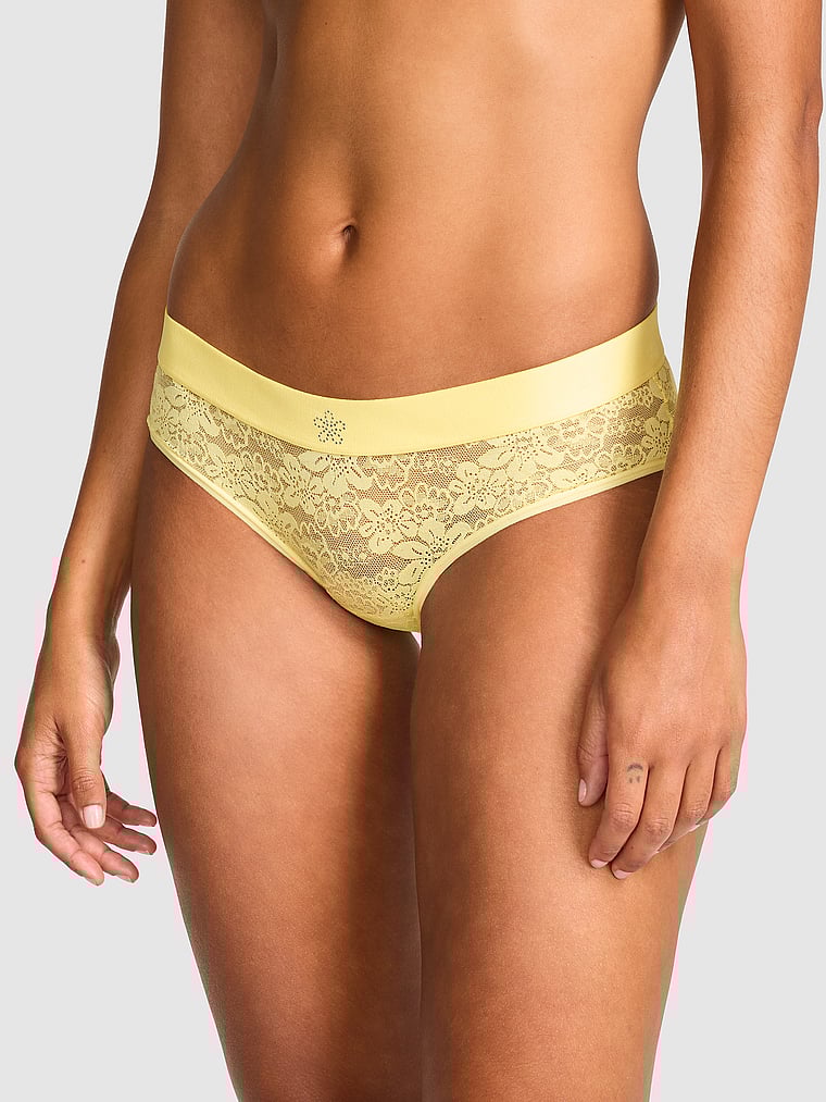 

Трусики-Хипхаггеры с логотипом Lacie Pink, floral lace bling mellow yellow