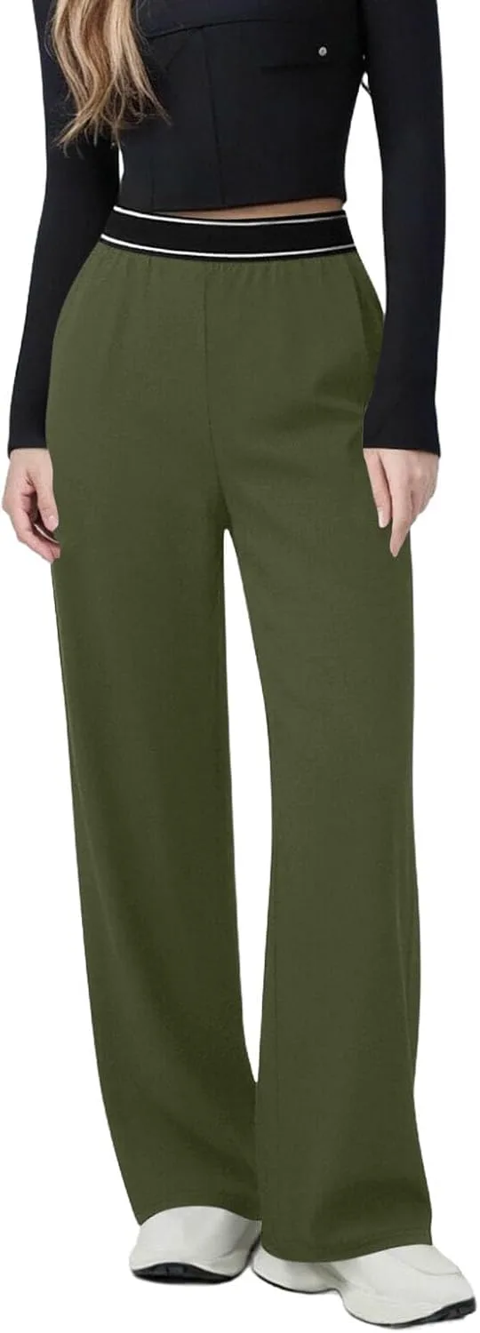 Женские повседневные брюки Casual Work Pants Elastic Mid Rise с карманами — фото 2