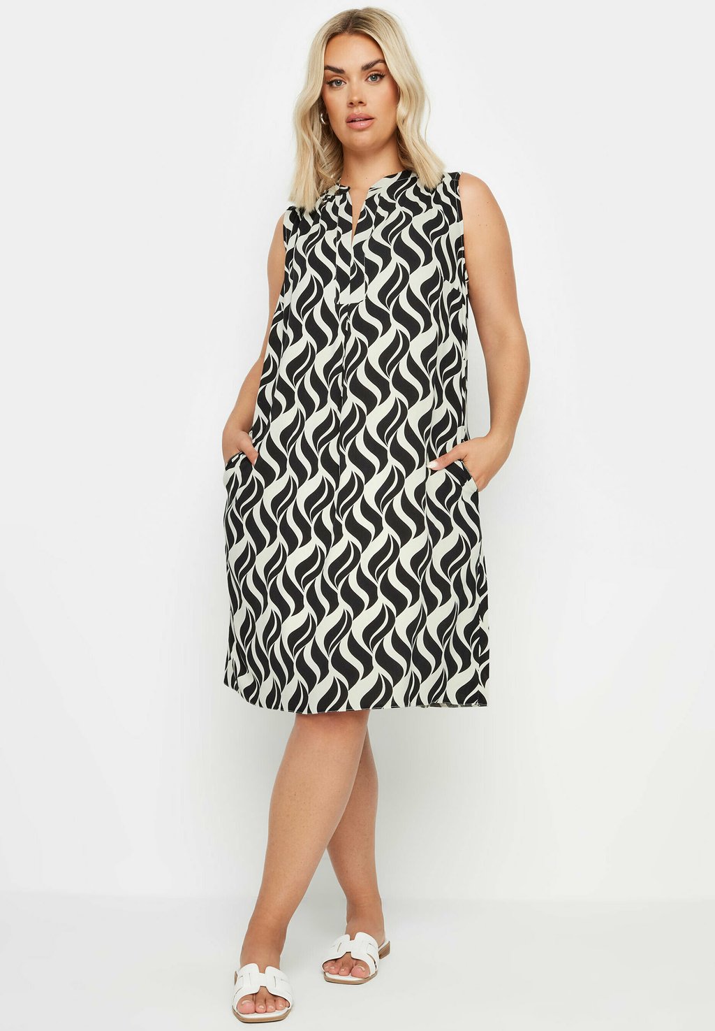 

Повседневное платье GEOMETRIC PRINT POCKET Yours Clothing, антрацит