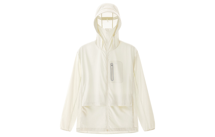 

BANANA IN Бананаин Охлаждающая кожаная солнцезащитная серия Суперлегкая дышащая быстросохнущая одежда с УФ-защитой от солнца Унисекс, Ecru