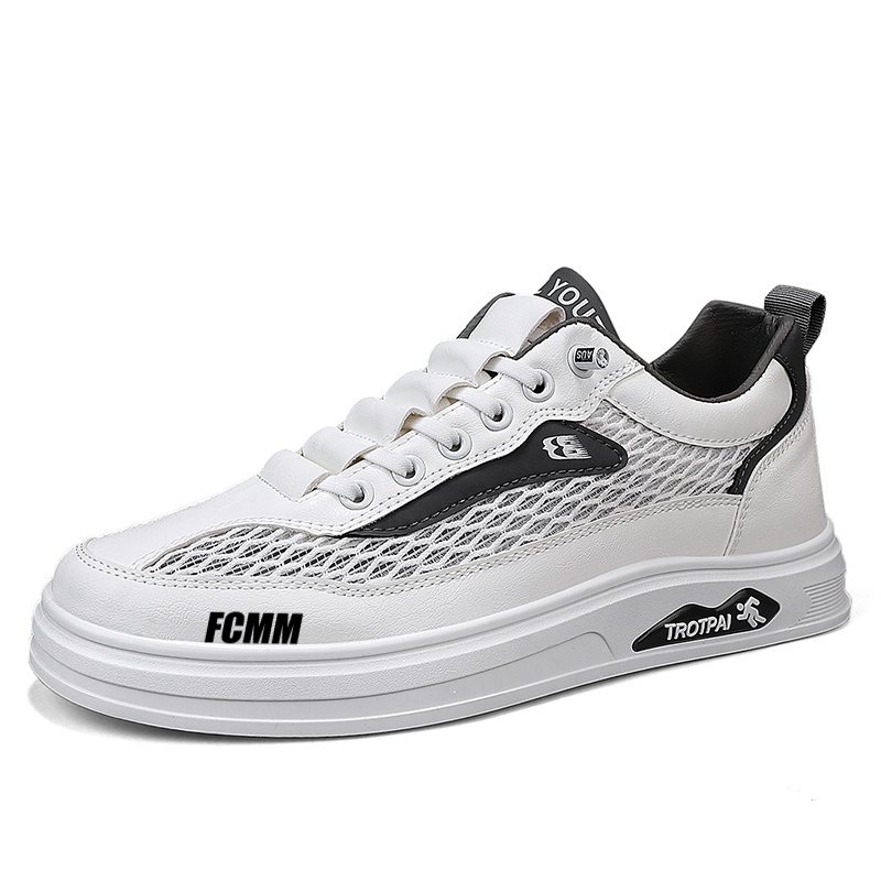 

Дышащие повседневные детские кроссовки для подростков FCMM, белый/серый