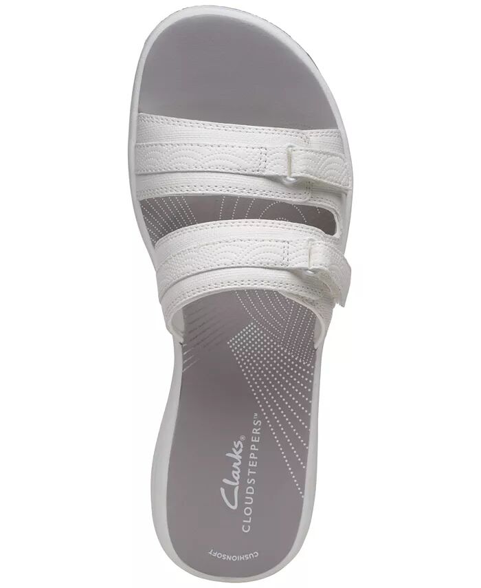 Женские сандалии Cloudsteppers Breeze Piper Comfort Slide Clarks, белый — фото 4