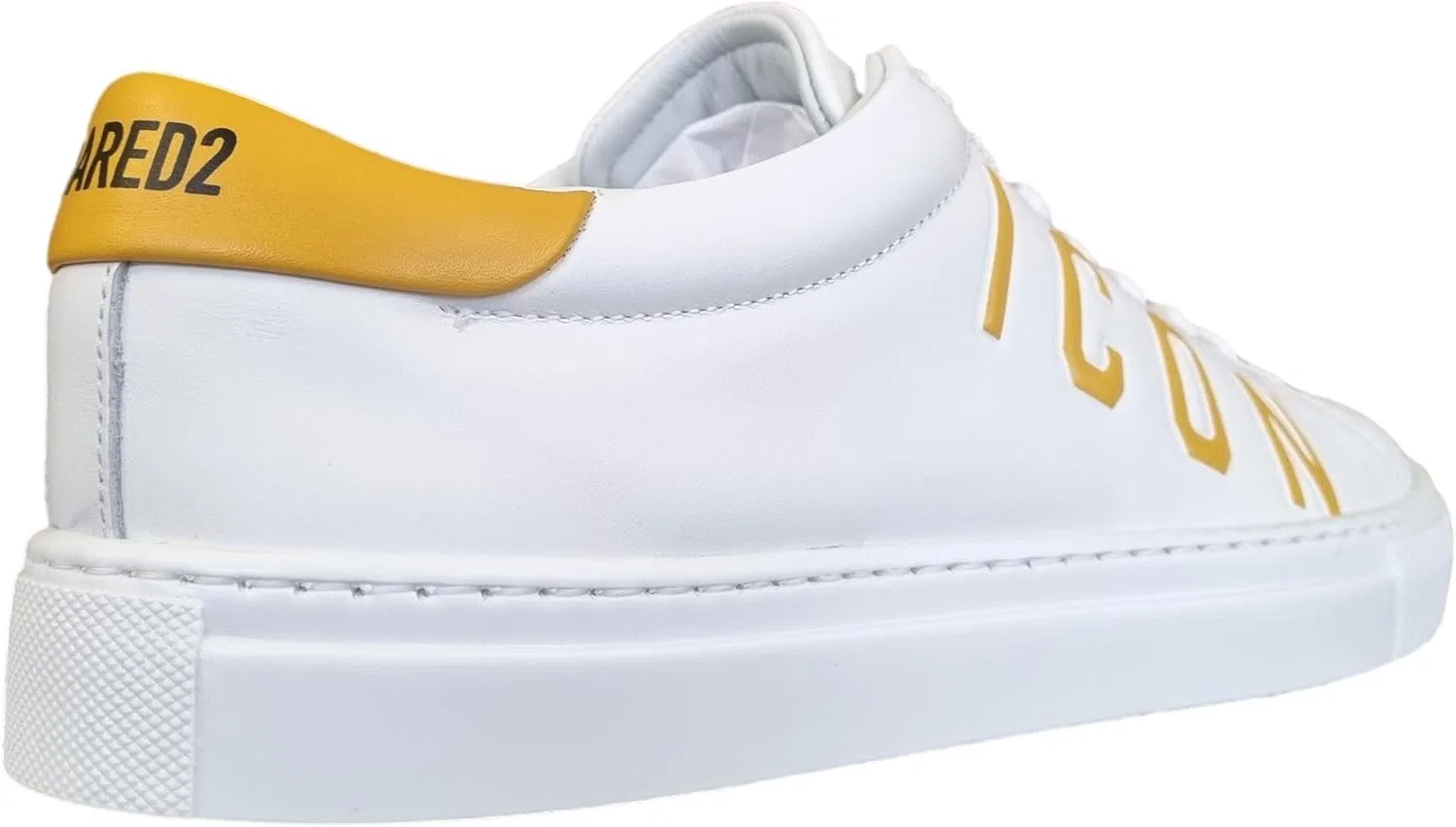 Мужские кроссовки DSQUARED2 Cassette SNM0418 01507620 M319, белые и желтые — фото 3